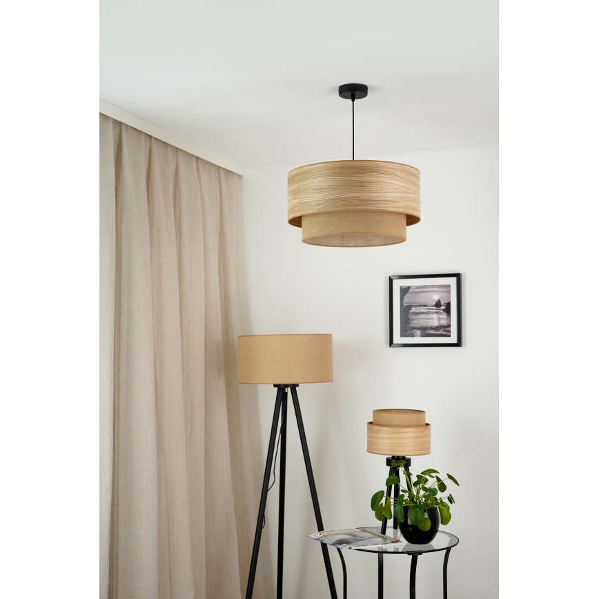Brilagi - Żyrandol na lince MONTANA BOHO 1xE27/15W/230V śr. 45 cm brązowy/czarny