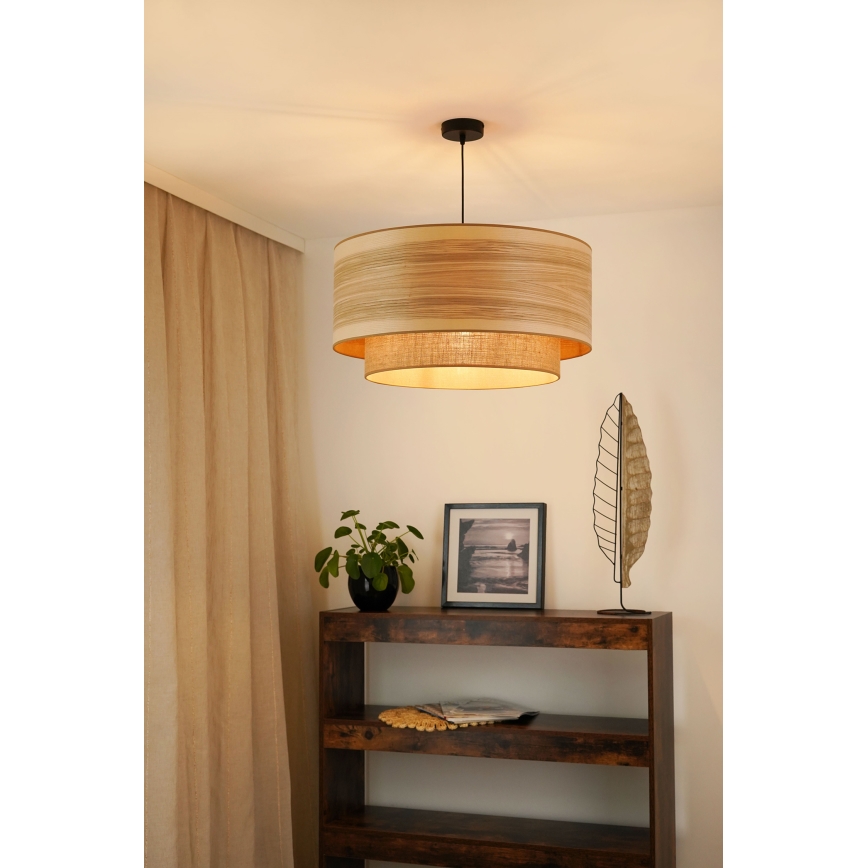 Brilagi - Żyrandol na lince MONTANA BOHO 1xE27/15W/230V śr. 60 cm brązowy/czarny