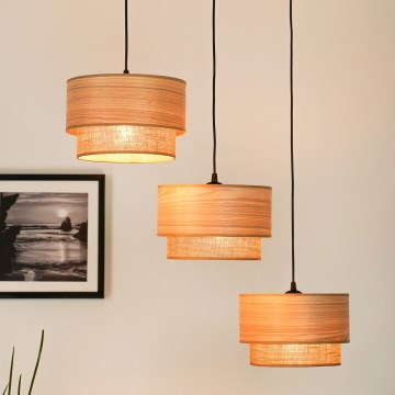 Brilagi - Żyrandol na lince MONTANA BOHO 3xE27/15W/230V brązowy/czarny
