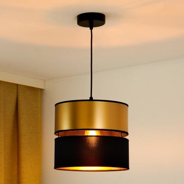 Brilagi - Żyrandol na lince ROYAL 1xE27/15W/230V śr. 25 cm czarny/złoty