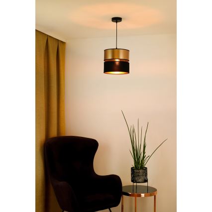 Brilagi - Żyrandol na lince ROYAL 1xE27/15W/230V śr. 25 cm czarny/złoty