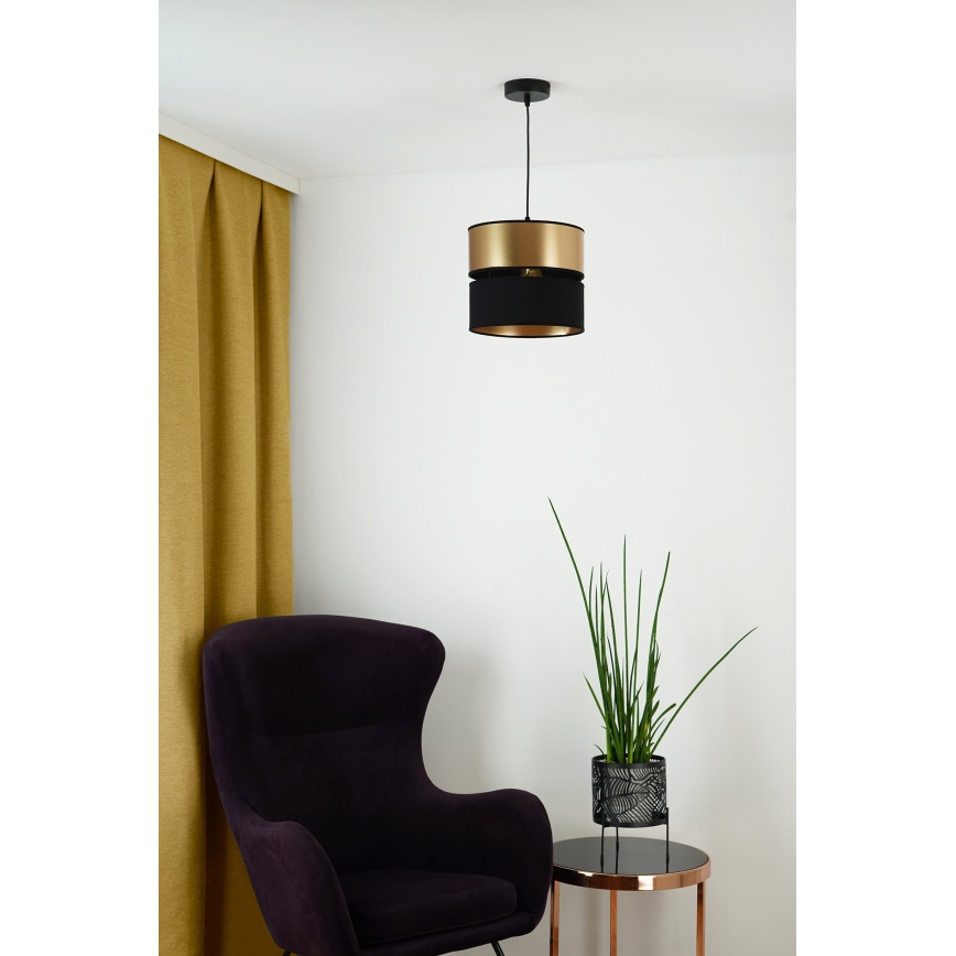 Brilagi - Żyrandol na lince ROYAL 1xE27/15W/230V śr. 25 cm czarny/złoty