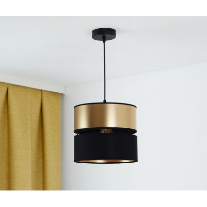 Brilagi - Żyrandol na lince ROYAL 1xE27/15W/230V śr. 25 cm czarny/złoty