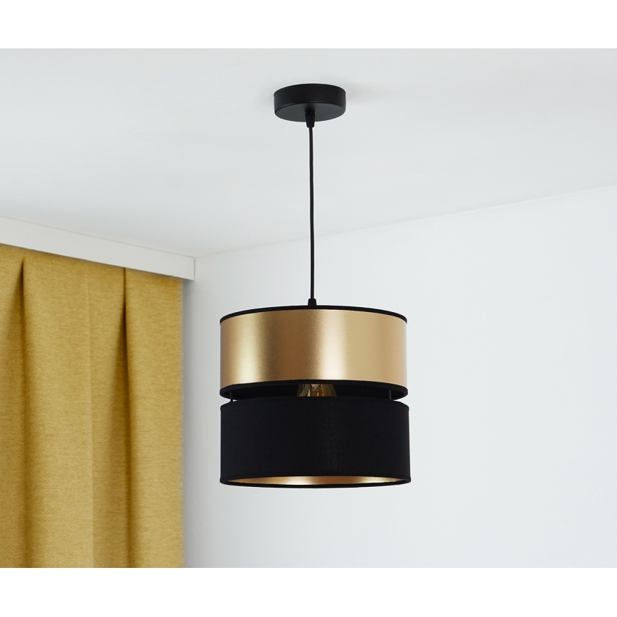Brilagi - Żyrandol na lince ROYAL 1xE27/15W/230V śr. 25 cm czarny/złoty