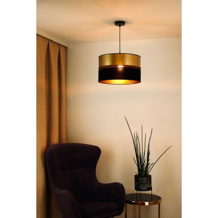 Brilagi - Żyrandol na lince ROYAL 1xE27/15W/230V śr. 40 cm czarny/złoty