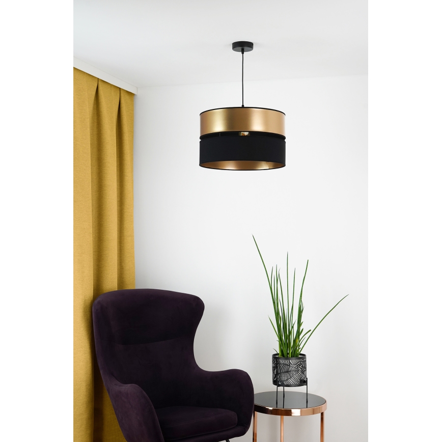 Brilagi - Żyrandol na lince ROYAL 1xE27/15W/230V śr. 40 cm czarny/złoty