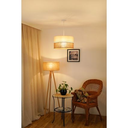 Brilagi - Żyrandol na lince ROYAL YUTE 1xE27/15W/230V śr. 40 cm beżowy/kremowy