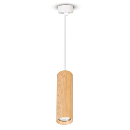 Brilagi - Żyrandol na lince SELE 1xGU10/30W/230V biały/dekor dębu