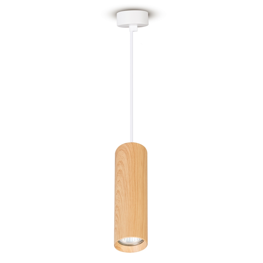 Brilagi - Żyrandol na lince SELE 1xGU10/30W/230V biały/dekor dębu