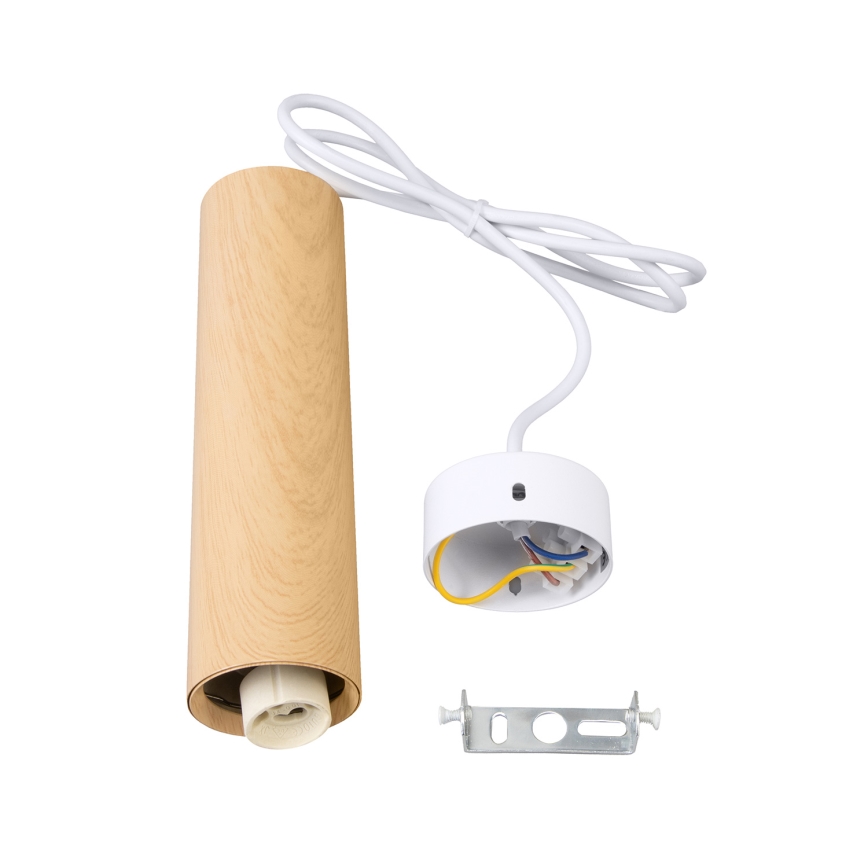 Brilagi - Żyrandol na lince SELE 1xGU10/30W/230V biały/dekor dębu
