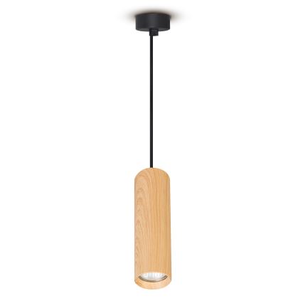 Brilagi - Żyrandol na lince SELE 1xGU10/30W/230V czarny/dekor dębu