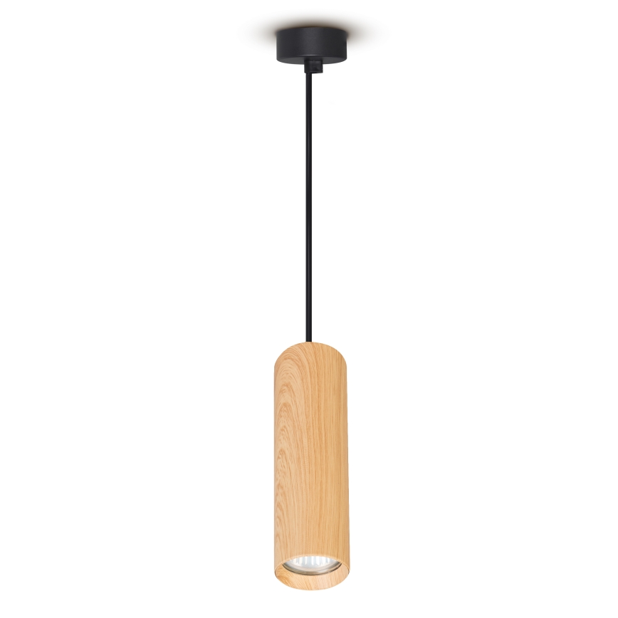 Brilagi - Żyrandol na lince SELE 1xGU10/30W/230V czarny/dekor dębu