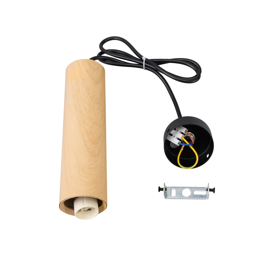 Brilagi - Żyrandol na lince SELE 1xGU10/30W/230V czarny/dekor dębu