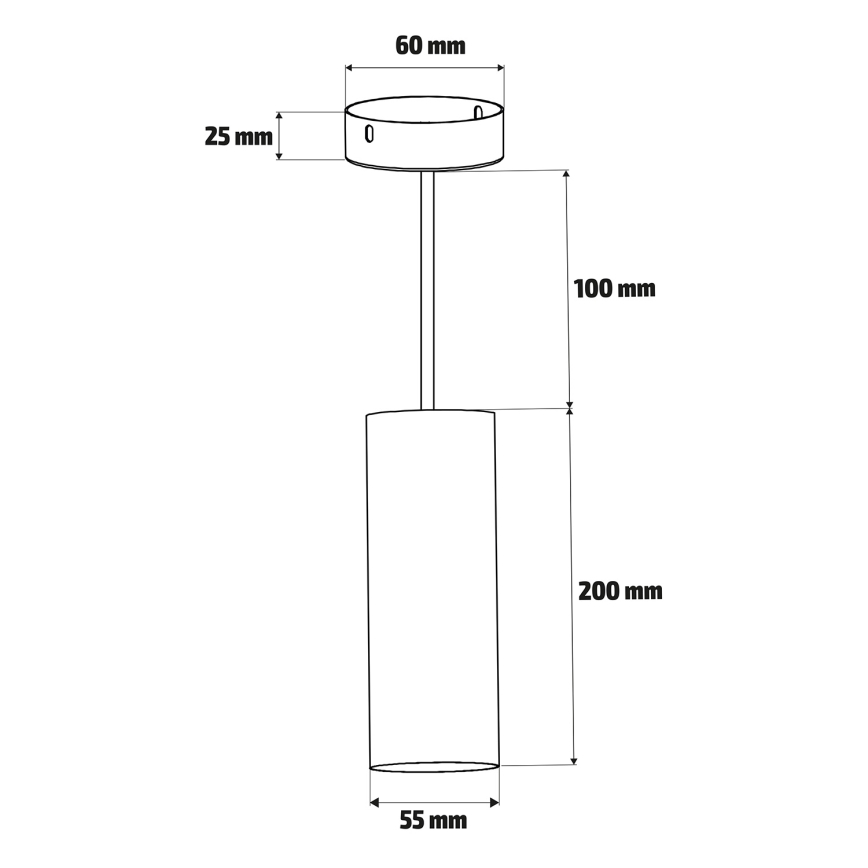 Brilagi - Żyrandol na lince SELE 1xGU10/30W/230V czarny/złoty