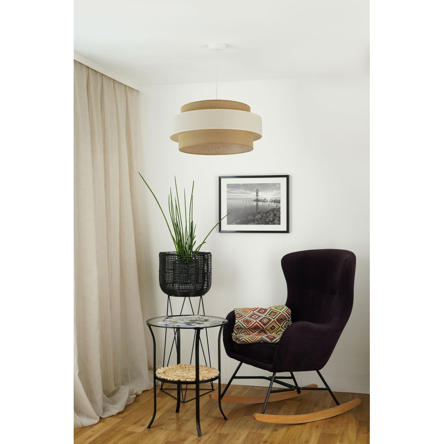 Brilagi - Żyrandol na lince SPACE LIGHT 1xE27/15W/230V śr. 50 cm beżowy/kremowy