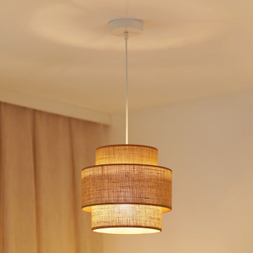 Brilagi - Żyrandol na lince SPACE YUTE 1xE27/15W/230V śr. 25 cm beżowy/biały