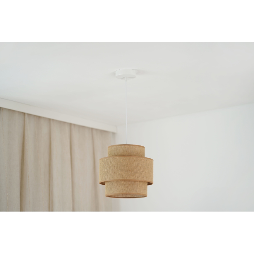 Brilagi - Żyrandol na lince SPACE YUTE 1xE27/15W/230V śr. 25 cm beżowy/biały