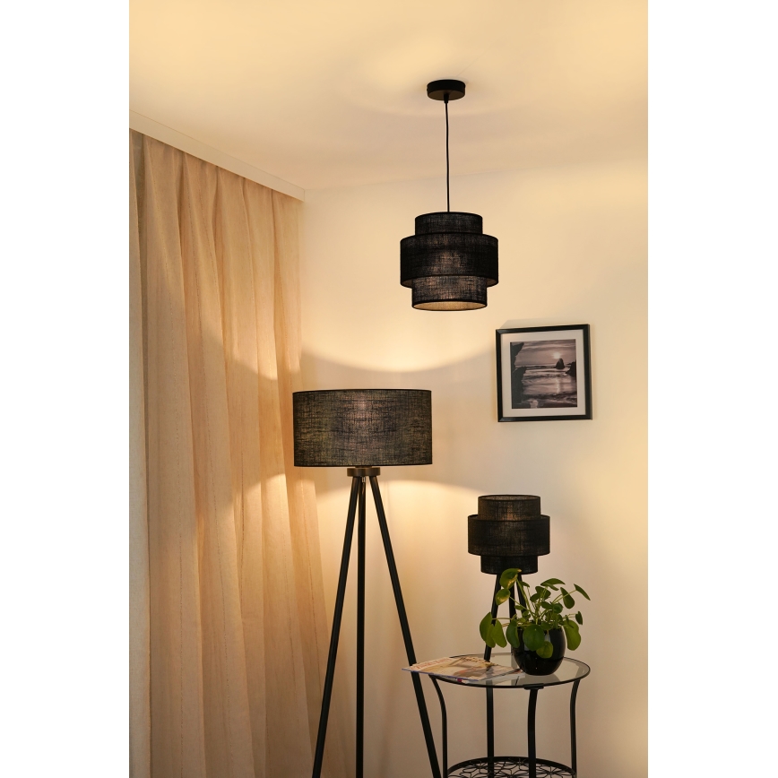 Brilagi - Żyrandol na lince SPACE YUTE 1xE27/15W/230V śr. 25 cm czarny