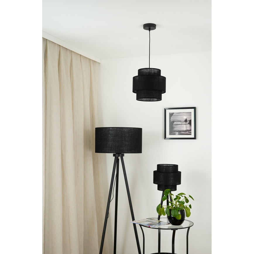 Brilagi - Żyrandol na lince SPACE YUTE 1xE27/15W/230V śr. 25 cm czarny