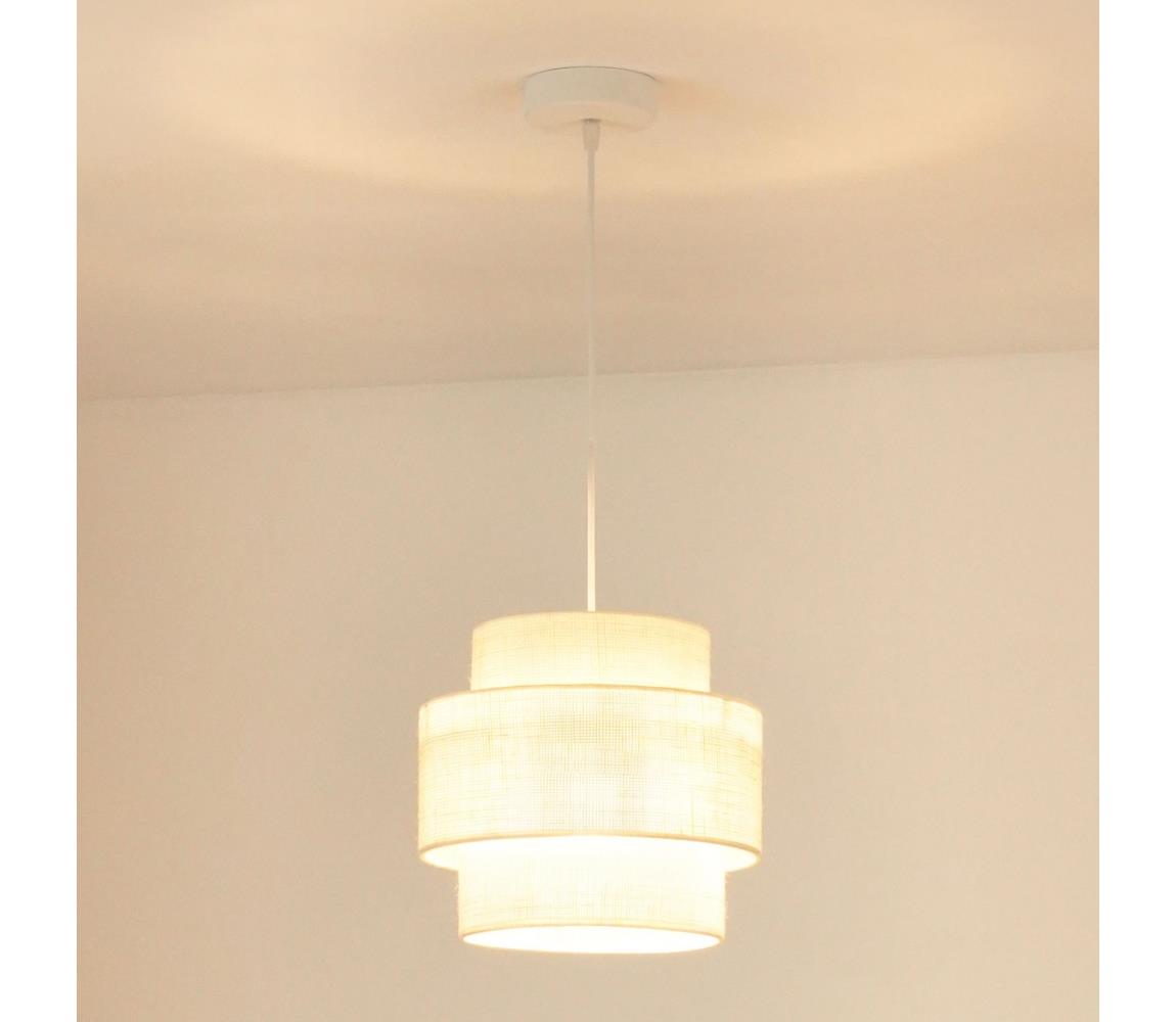 Brilagi - Żyrandol na lince SPACE YUTE 1xE27/15W/230V śr. 25 cm kremowy/biały
