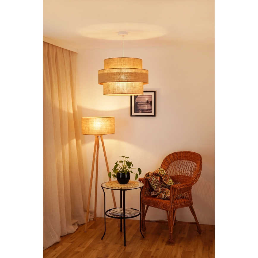 Brilagi - Żyrandol na lince SPACE YUTE 1xE27/15W/230V śr. 50 cm beżowy/biały