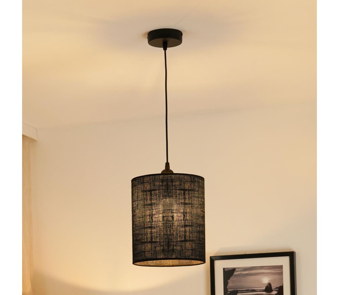 Brilagi - Żyrandol na lince TUBES 1xE27/15W/230V śr. 20 cm czarny