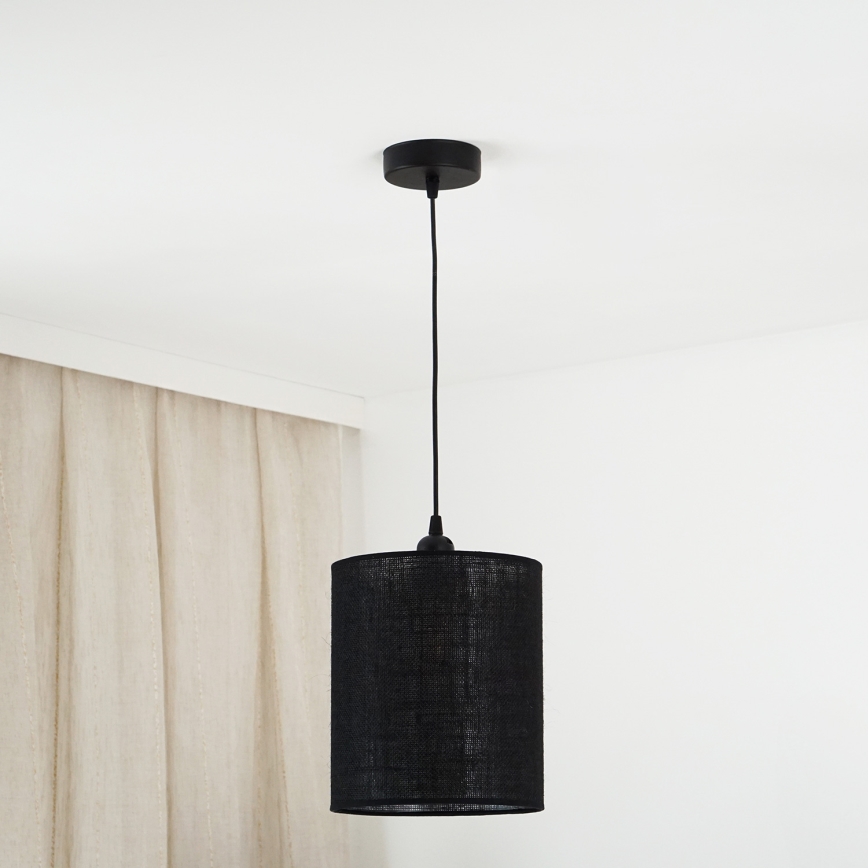 Brilagi - Żyrandol na lince TUBES 1xE27/15W/230V śr. 20 cm czarny