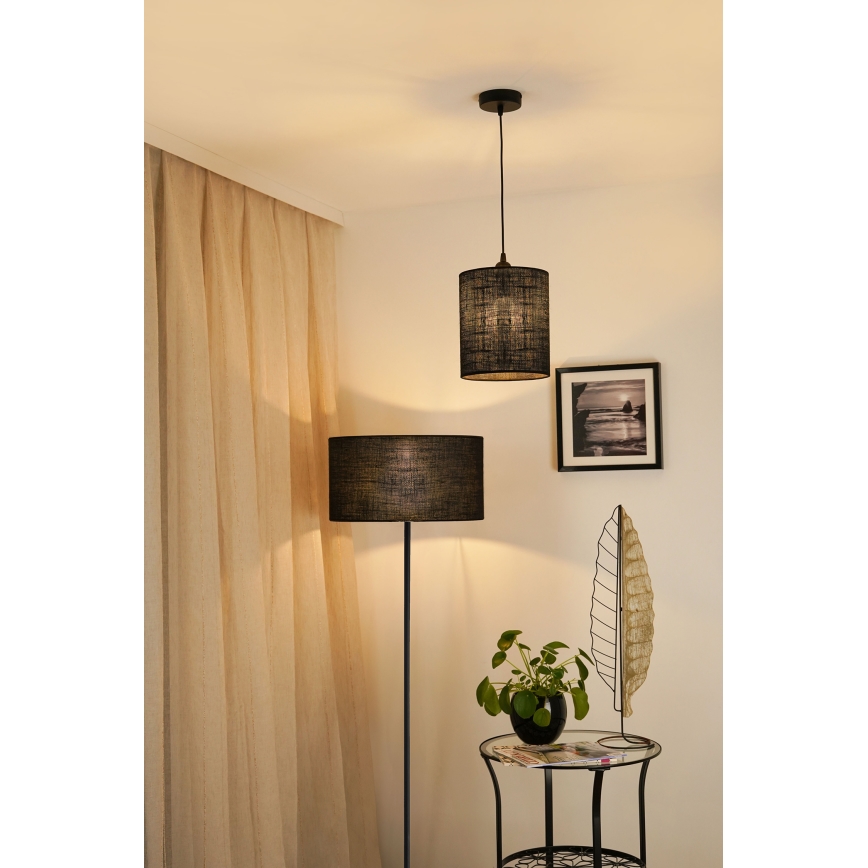 Brilagi - Żyrandol na lince TUBES 1xE27/15W/230V śr. 20 cm czarny
