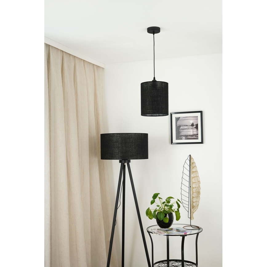 Brilagi - Żyrandol na lince TUBES 1xE27/15W/230V śr. 20 cm czarny