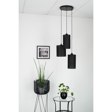 Brilagi - Żyrandol na lince TUBES 3xE27/15W/230V czarny