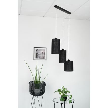 Brilagi - Żyrandol na lince TUBES 3xE27/15W/230V czarny