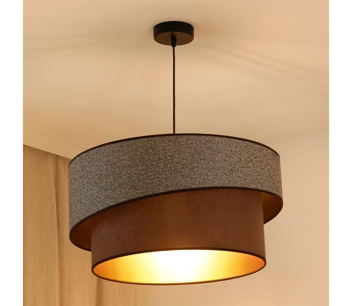 Brilagi - Żyrandol na lince VEGAS SHINE 1xE27/15W/230V śr. 50 cm szary/brązowy