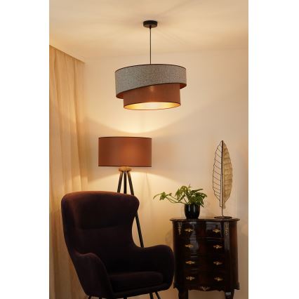 Brilagi - Żyrandol na lince VEGAS SHINE 1xE27/15W/230V śr. 50 cm szary/brązowy