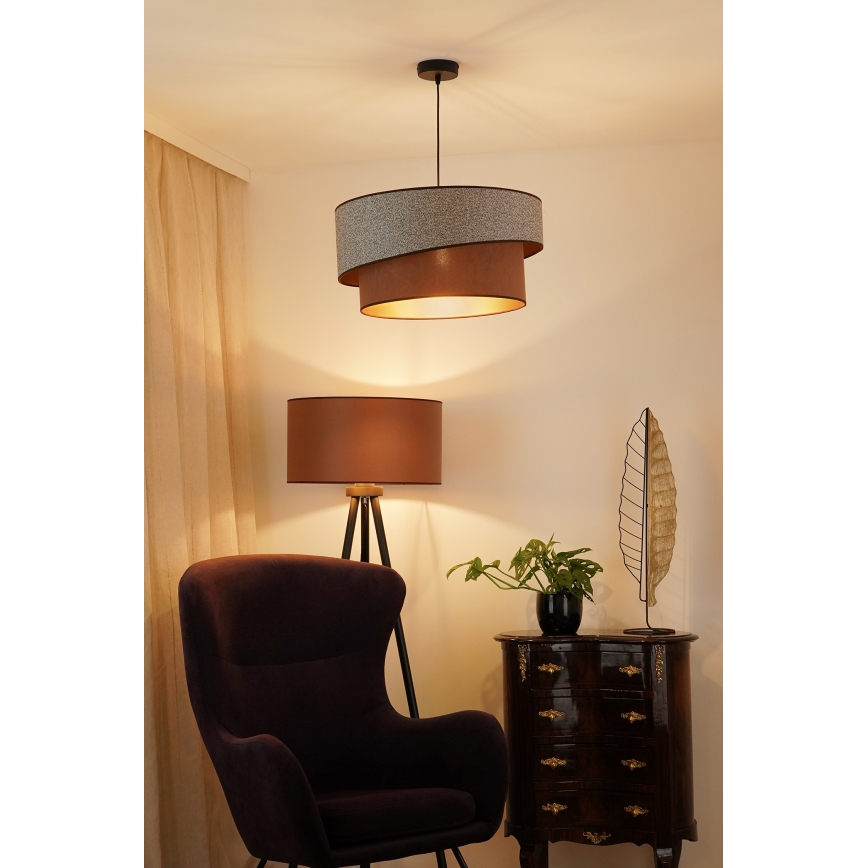 Brilagi - Żyrandol na lince VEGAS SHINE 1xE27/15W/230V śr. 50 cm szary/brązowy