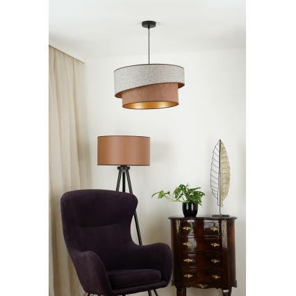 Brilagi - Żyrandol na lince VEGAS SHINE 1xE27/15W/230V śr. 50 cm szary/brązowy