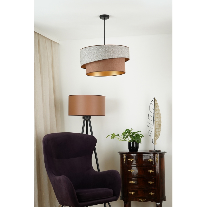 Brilagi - Żyrandol na lince VEGAS SHINE 1xE27/15W/230V śr. 50 cm szary/brązowy