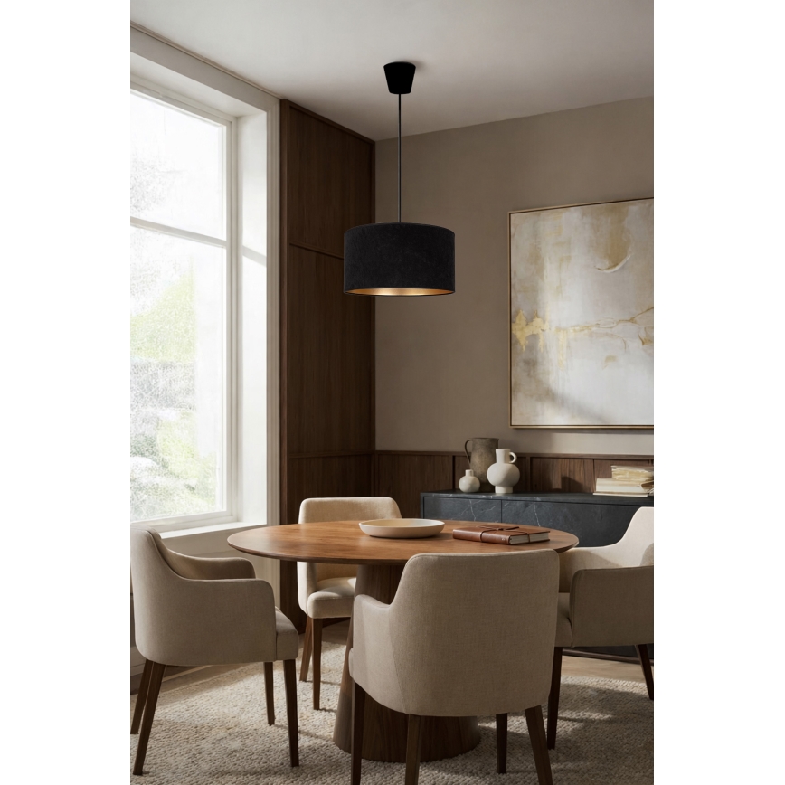 Brilagi - Żyrandol na lince VELVET 1xE27/60W/230V Ø 40 cm czarny/złoty
