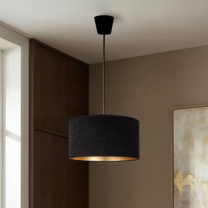 Brilagi - Żyrandol na lince VELVET 1xE27/60W/230V Ø 40 cm czarny/złoty