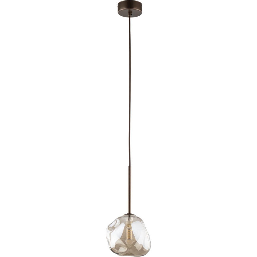 Brilagi - Żyrandol na lince VULCANO 1xG9/8W/230V śr. 15 cm brązowy/dymny beżowy