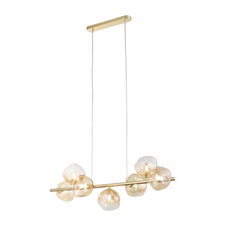 Brilagi - Żyrandol na lince VULCANO 7xG9/8W/230V złoty/przydymiony beżowy