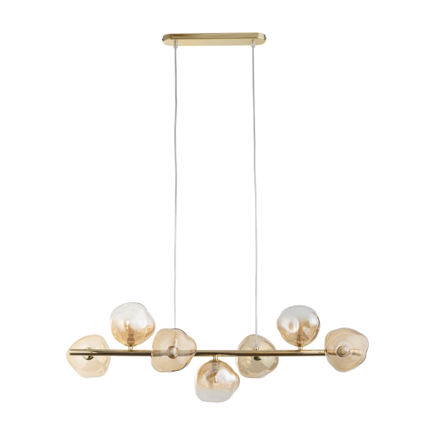 Brilagi - Żyrandol na lince VULCANO 7xG9/8W/230V złoty/przydymiony beżowy