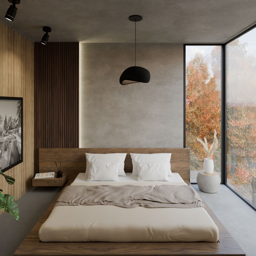 Brilagi - Żyrandol na lince WABI SABI 1xE27/40W/230V Ø 35 cm czarny