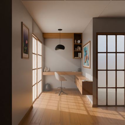 Brilagi - Żyrandol na lince WABI SABI 1xE27/40W/230V Ø 35 cm czarny