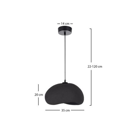 Brilagi - Żyrandol na lince WABI SABI 1xE27/40W/230V Ø 35 cm czarny