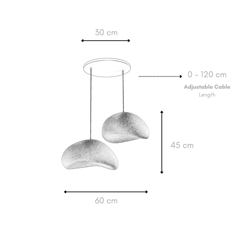 Brilagi - Żyrandol na lince WABI SABI 2xE27/40W/230V biały
