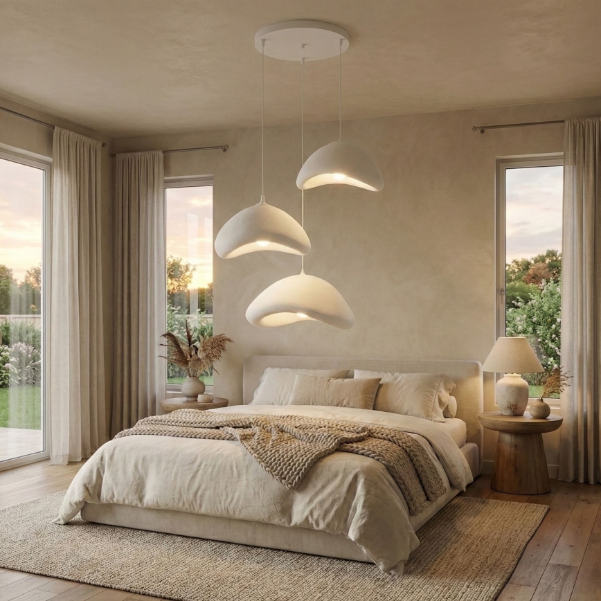 Brilagi - Żyrandol na lince WABI SABI 3xE27/40W/230V śr. 82 cm biały