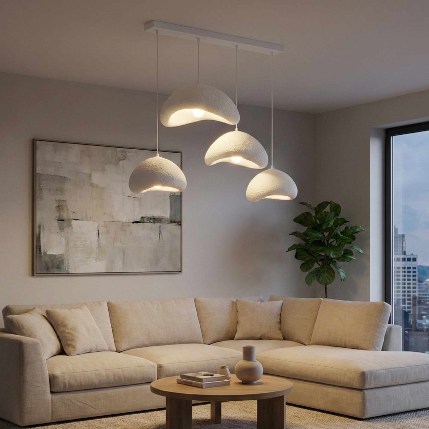 Brilagi - Żyrandol na lince WABI SABI 4xE27/40W/230V biały