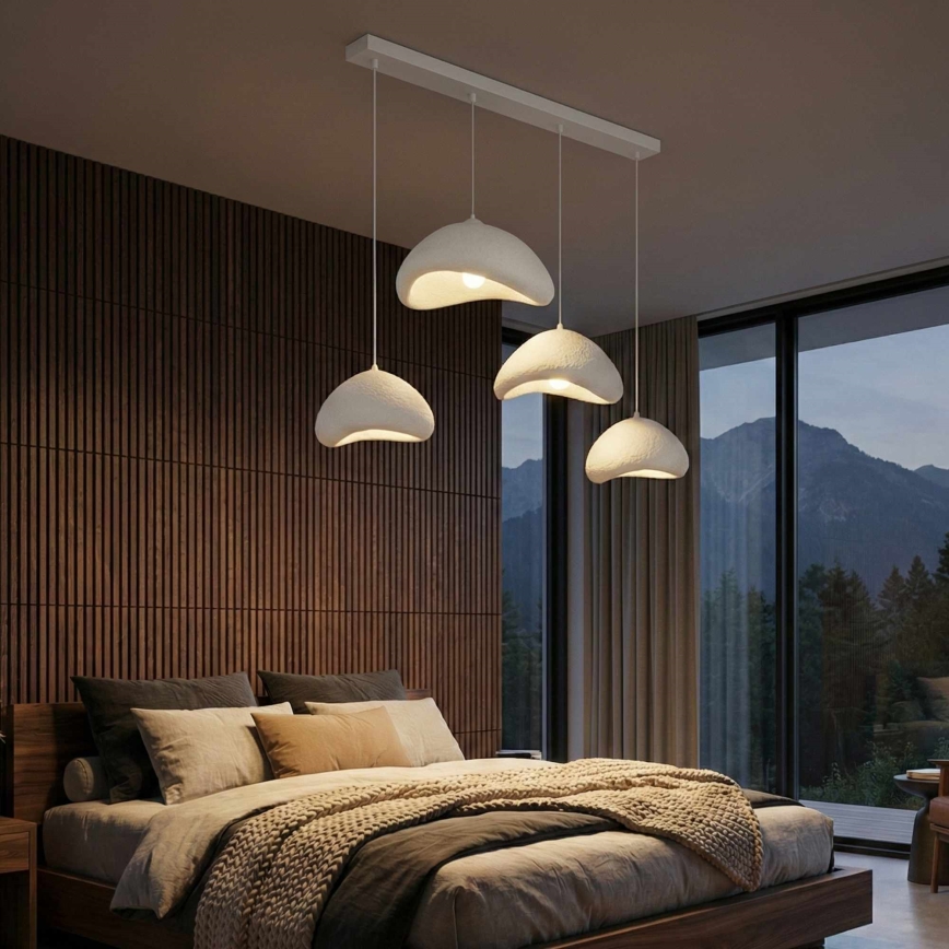 Brilagi - Żyrandol na lince WABI SABI 4xE27/40W/230V biały