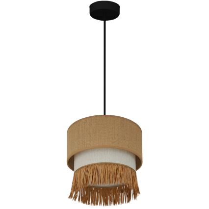 Brilagi - Żyrandol na lince WINNETOU BOHO 1xE27/15W/230V śr. 25 cm brązowy/kremowy