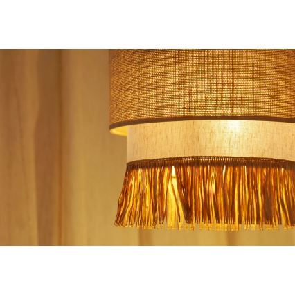 Brilagi - Żyrandol na lince WINNETOU BOHO 1xE27/15W/230V śr. 25 cm brązowy/kremowy